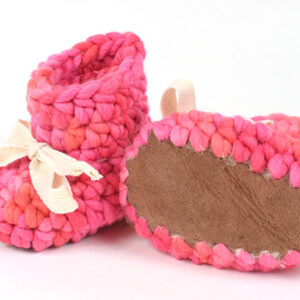 Hot Pink Baby Bootie