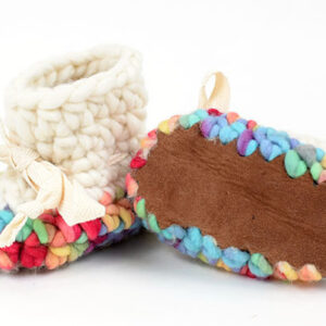 Two-Toned tie-Dye Baby Booties