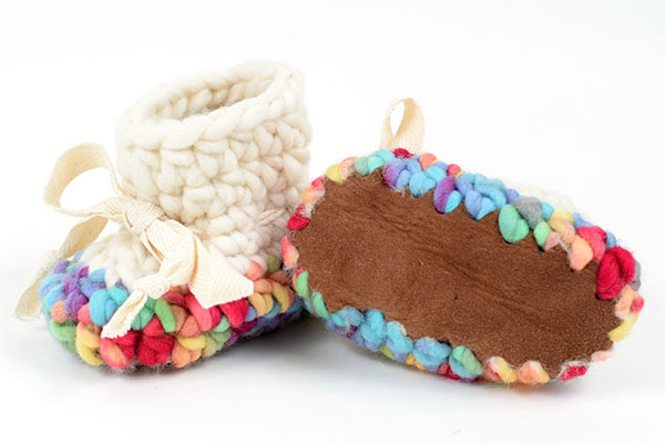 Two-Toned tie-Dye Baby Booties