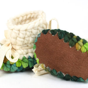 Two-toned Rain-forest Baby Booties